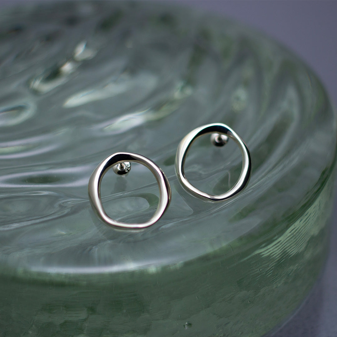 Wavy Pierced Earrings/Oval SV925 ウェイビーピアス/オーバル シルバー