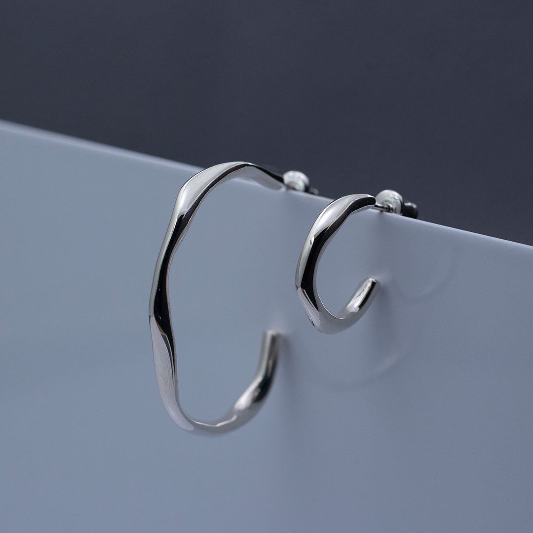 Wavy Pierced Earrings/S size SV925 ウェイビーピアス/Sサイズ シルバー