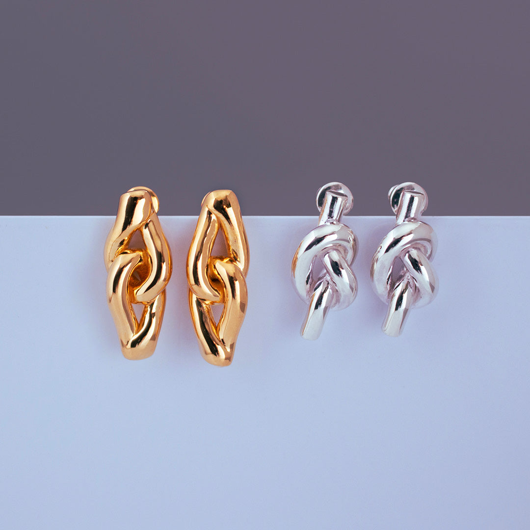 Knot Pierced Earrings SV925 ノットピアス シルバー