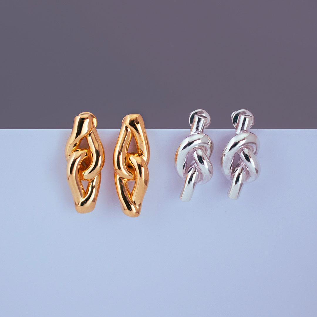 Chain Pierced Earrings K18GP チェーンピアス ゴールド