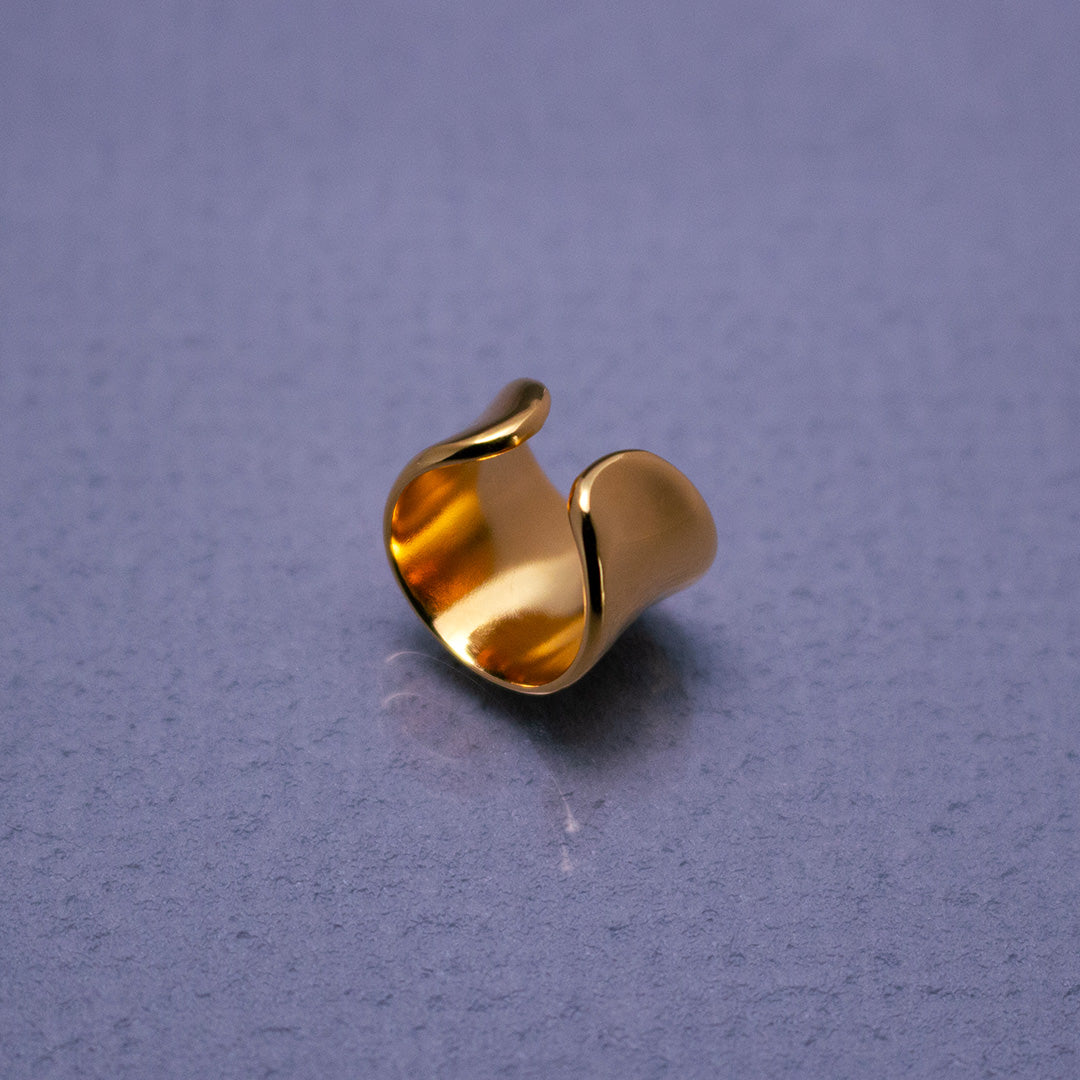 Wide Earcuff K18GP ワイド イヤーカフ ゴールド