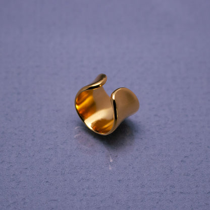Wide Earcuff K18GP ワイド イヤーカフ ゴールド