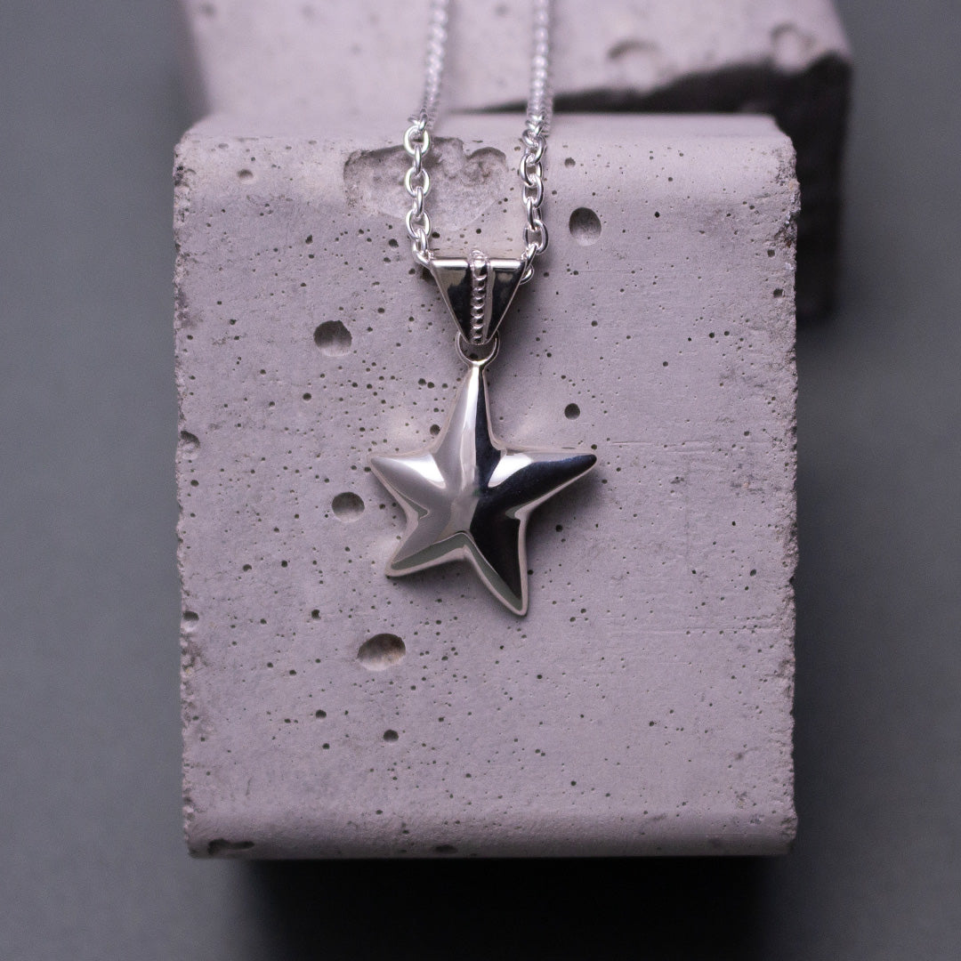 Star Pendant Necklace SV925 星ペンダント ネックレス シルバー