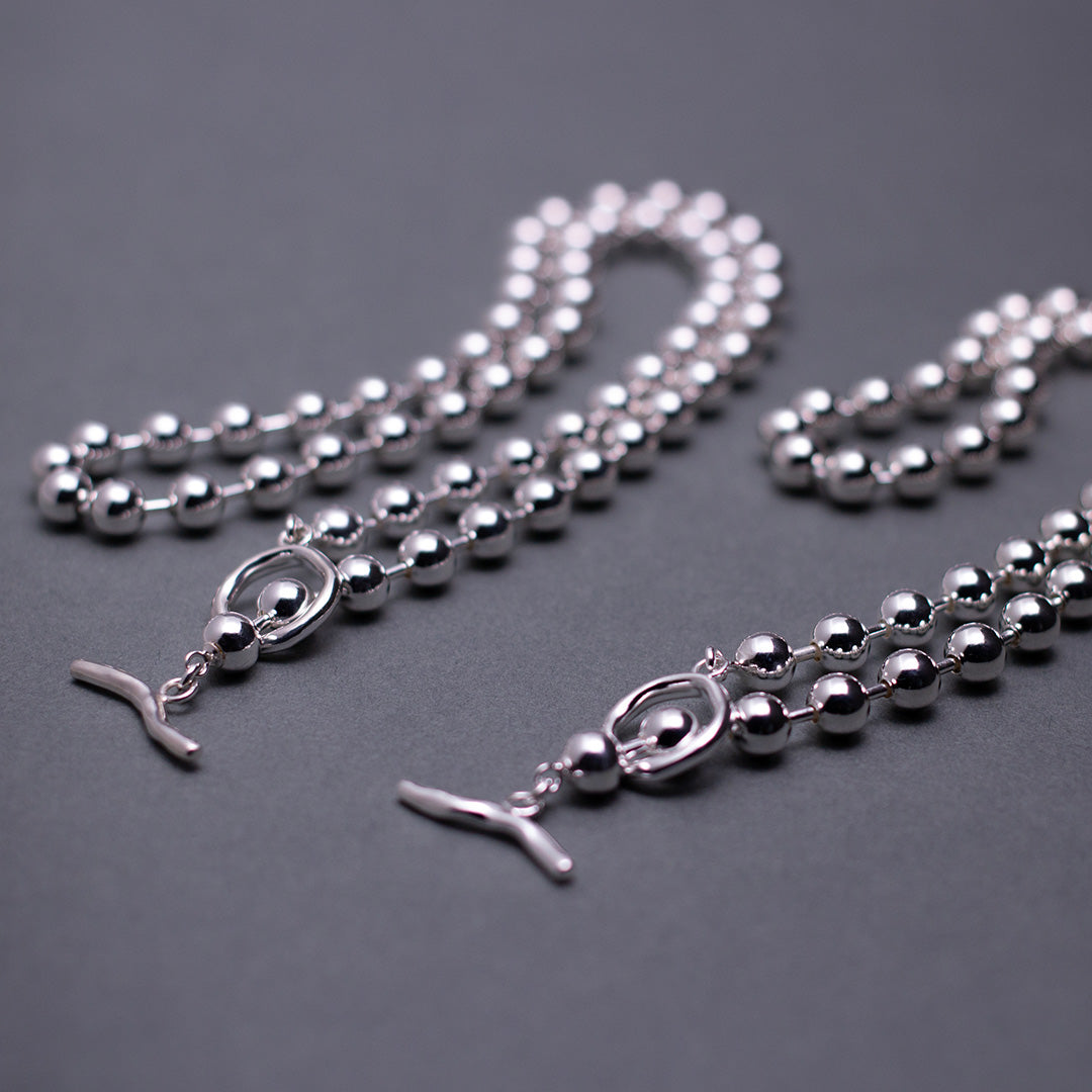Big Ball Chain Necklace/40cm SV925 ビッグボールチェーン ネックレス 40cm シルバー