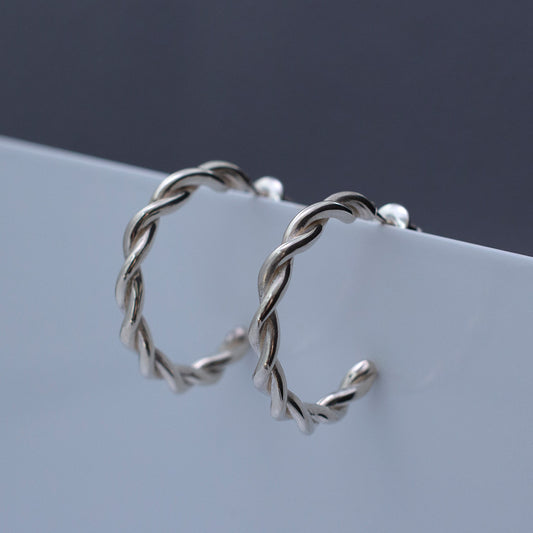 Twist Pierced Earrings/L size SV925 ツイス ピアス/Lサイズ シルバー