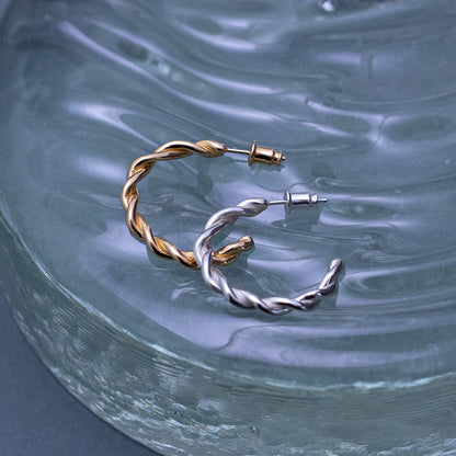 Twist Pierced Earrings/L size SV925 ツイス ピアス/Lサイズ シルバー