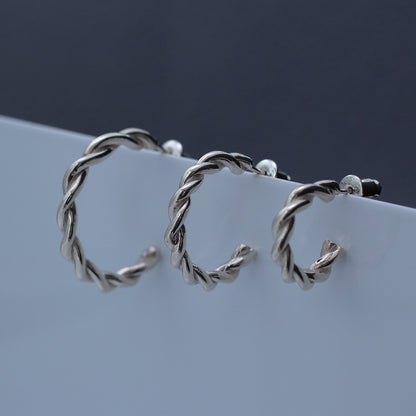 Twist Pierced Earrings/L size SV925 ツイス ピアス/Lサイズ シルバー