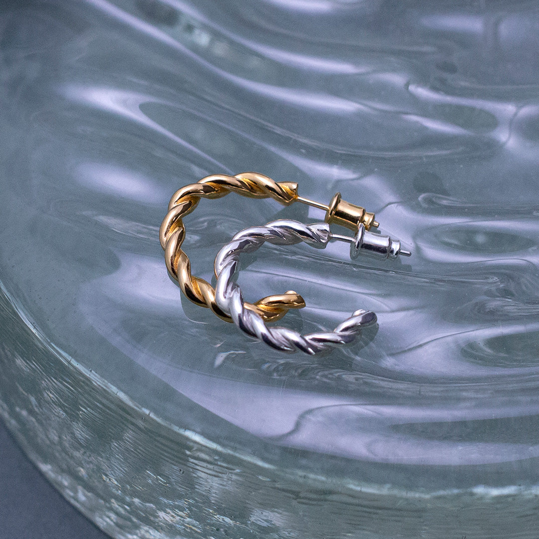 Twist Pierced Earrings/M size SV925 ツイストピアス/Mサイズ シルバー
