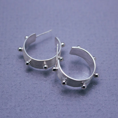 Wide Dot Pierced Earrings SV925 ワイドドット ピアス シルバー
