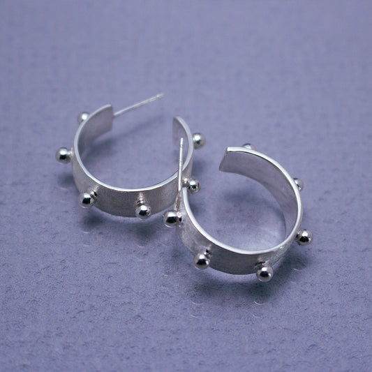 Wide Dot Pierced Earrings SV925 ワイドドット ピアス シルバー
