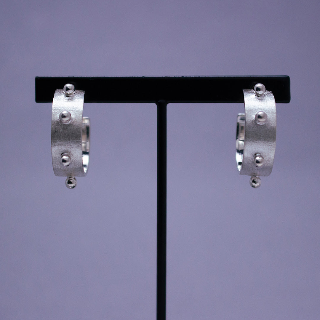 Wide Dot Pierced Earrings SV925 ワイドドット ピアス シルバー