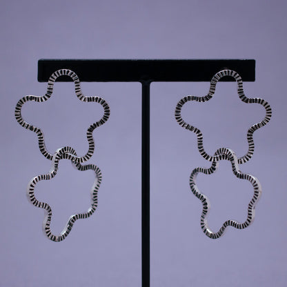 Wind & Cloud Pierced Earrings (double) SV925 ウィンドアンドクラウド ピアス シルバー