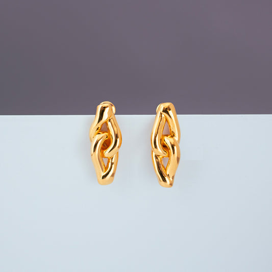 Chain Pierced Earrings K18GP チェーンピアス ゴールド
