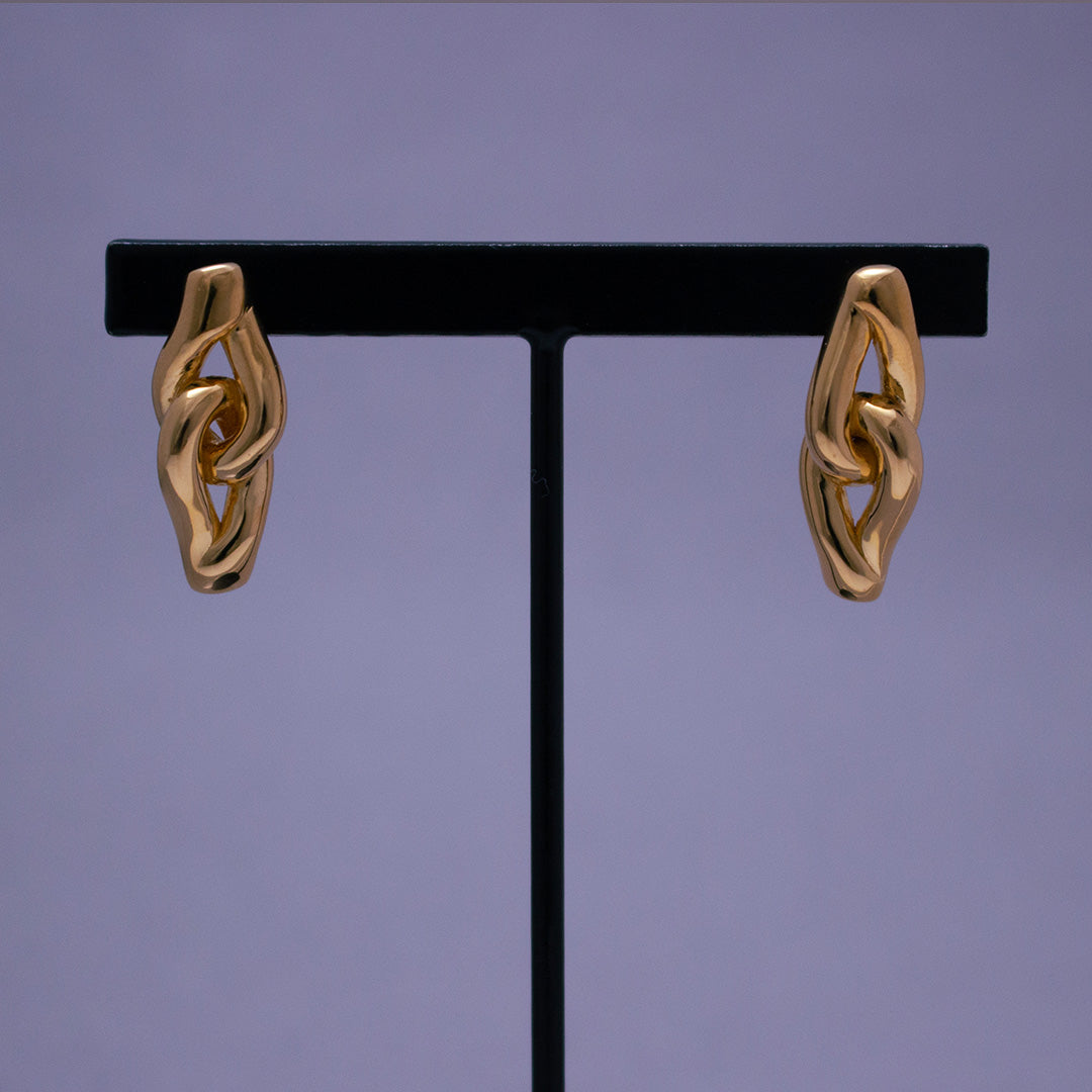 Chain Pierced Earrings K18GP チェーンピアス ゴールド