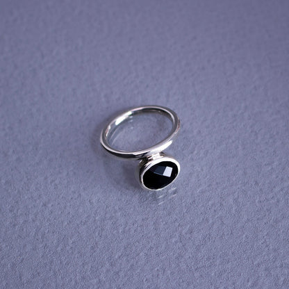Oval Ring SV925 オーバルリング シルバー 天然石 onyx オニキス