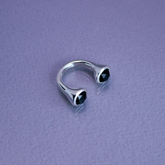 Bonbon Ring SV925 ボンボンリング シルバー 天然石 onyx オニキス